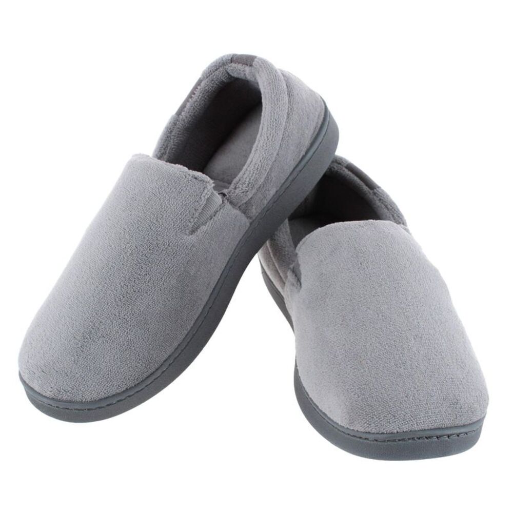 Isotoner Men's Microterry Jake Closed-Back Slippers